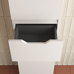 Style Line Шкаф пенал Остин 36 белый матовый – фотография-5